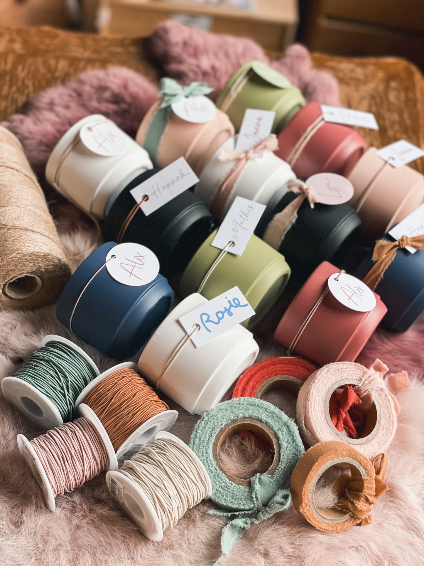 Geurkaarsjes op maat met bloemen