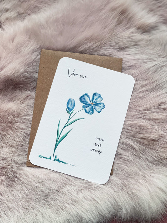 Voor een bloem van een vrouw