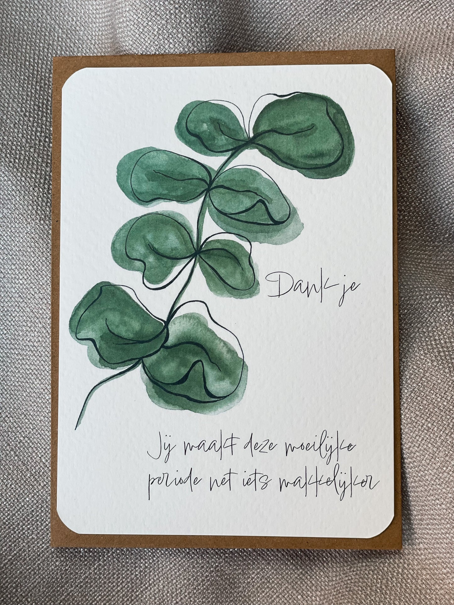 Dank je, jij maakt deze moeilijke periode net iets makkelijker