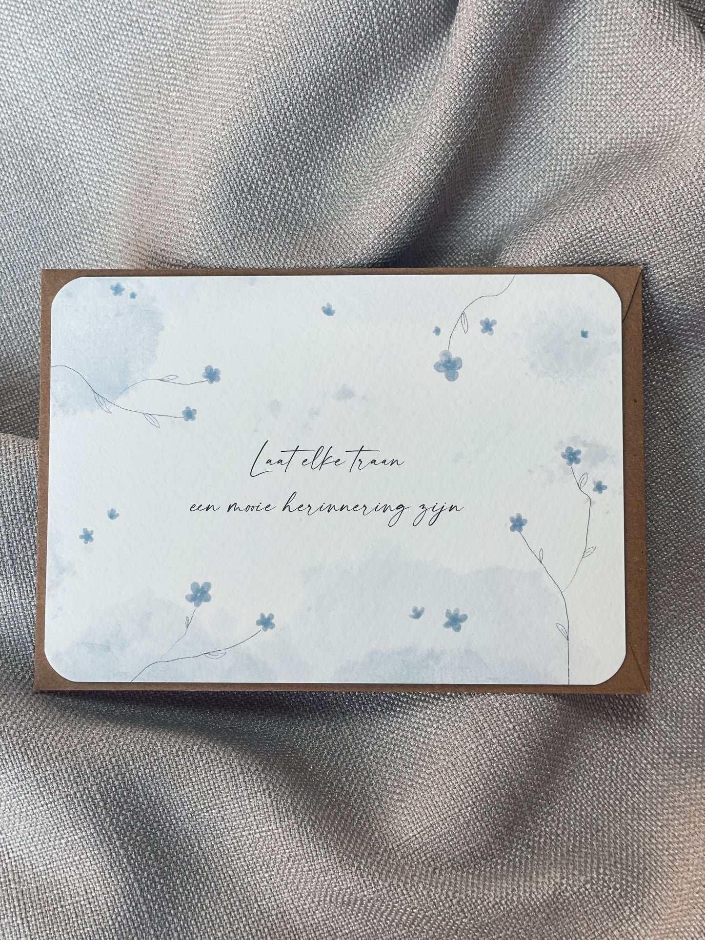 Laat elke traan een mooie herinnering zijn