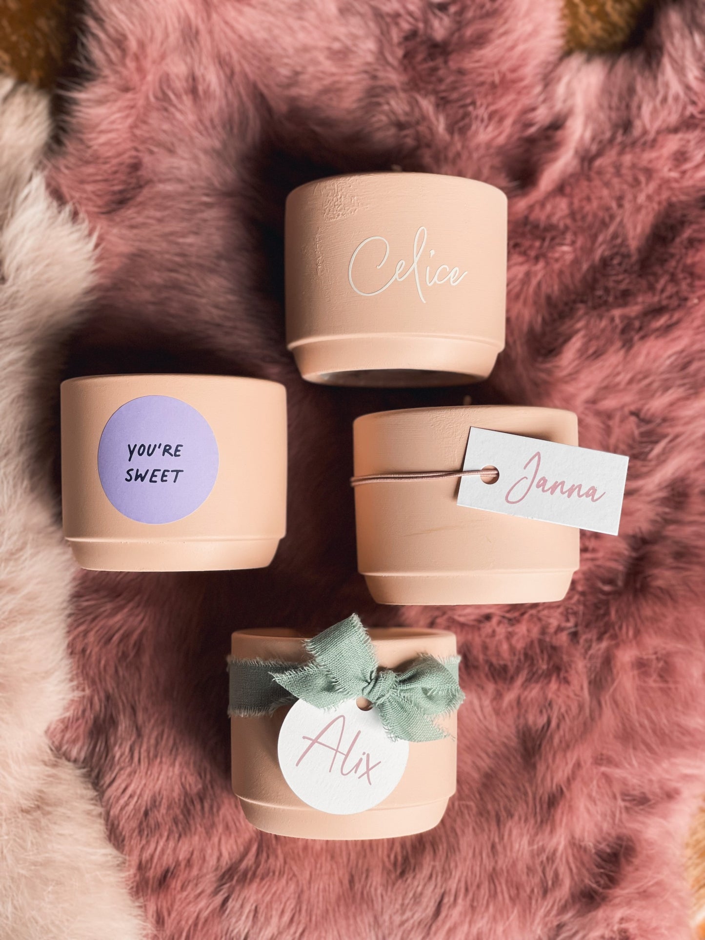 Geurkaarsjes op maat met bloemen