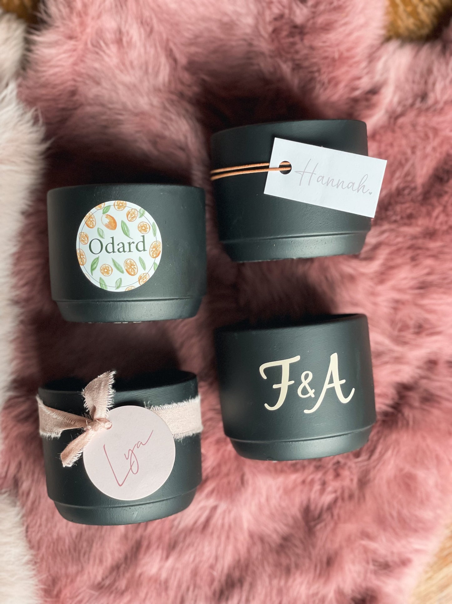 Geurkaarsjes op maat met bloemen